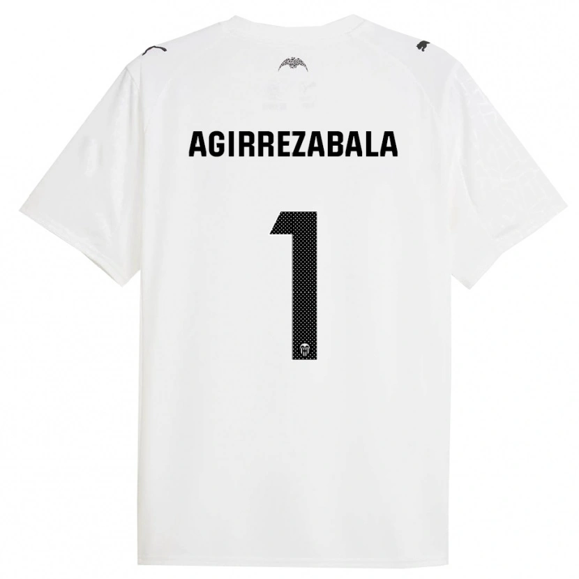 Danxen Bambino Maglia Julen Agirrezabala #1 Bianco Nero Kit Gara Home 2025/26 Maglietta