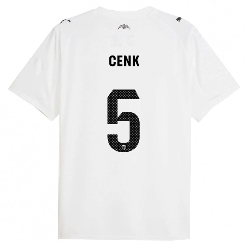 Danxen Bambino Maglia Cenk Özkacar #5 Bianco Nero Kit Gara Home 2025/26 Maglietta