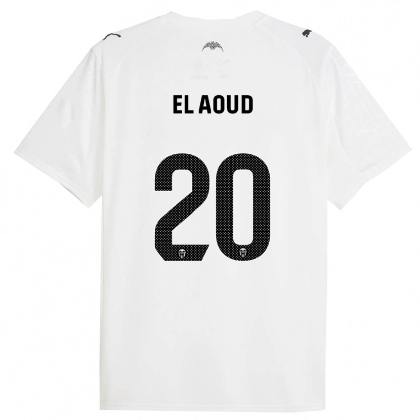 Danxen Bambino Maglia Ismail El Aoud #20 Bianco Nero Kit Gara Home 2025/26 Maglietta