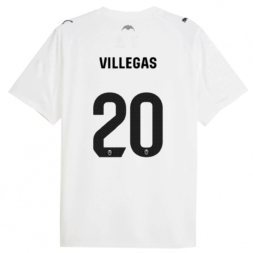 Danxen Bambino Maglia Noelia Villegas #20 Bianco Nero Kit Gara Home 2025/26 Maglietta