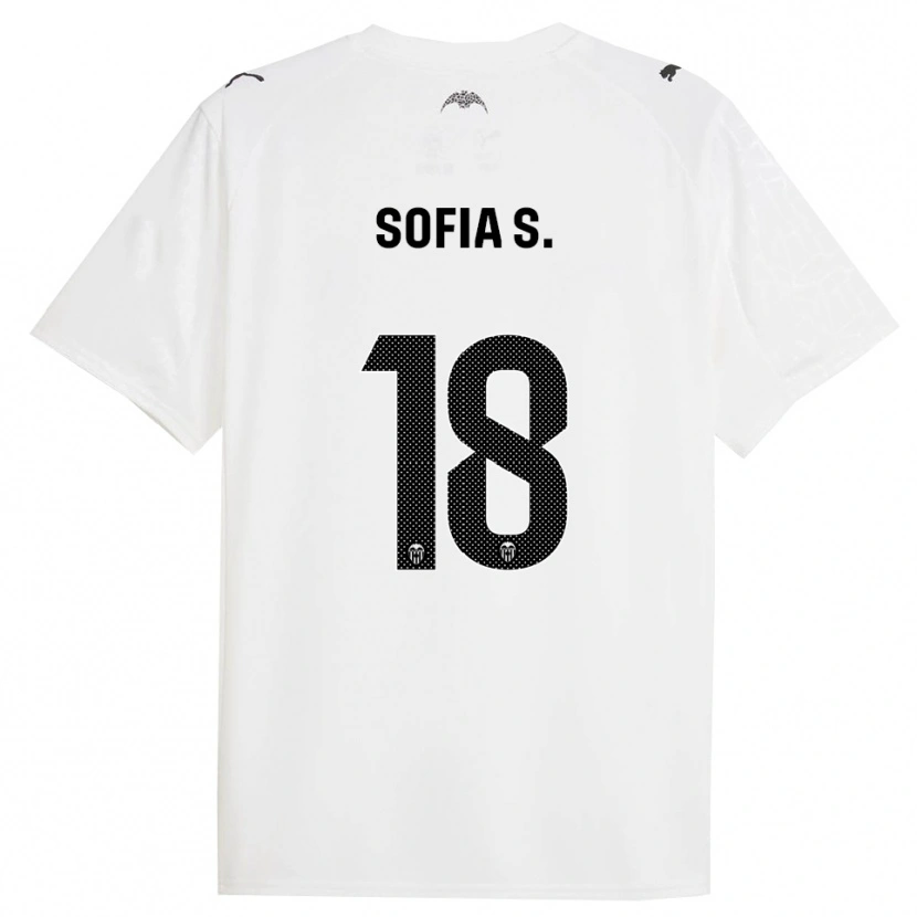 Danxen Bambino Maglia Sofia Silva #18 Bianco Nero Kit Gara Home 2025/26 Maglietta