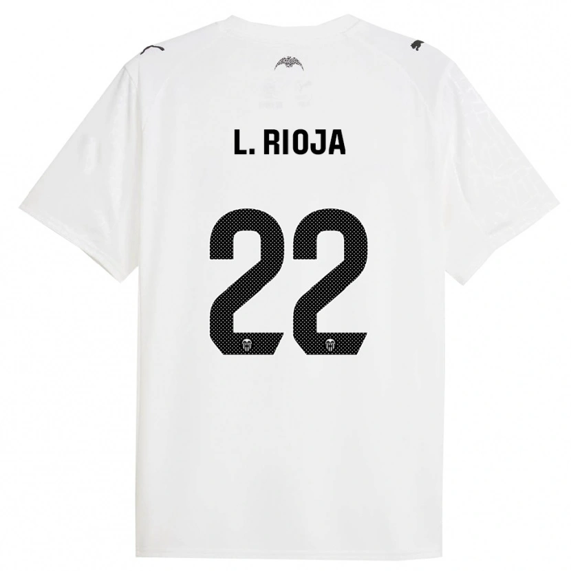 Danxen Bambino Maglia Luis Rioja #22 Bianco Nero Kit Gara Home 2025/26 Maglietta