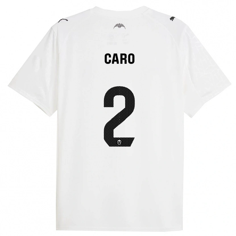 Danxen Bambino Maglia Andrés Caro #2 Bianco Nero Kit Gara Home 2025/26 Maglietta