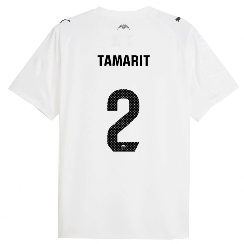 Danxen Bambino Maglia Sara Tamarit Verdeguer #2 Bianco Nero Kit Gara Home 2025/26 Maglietta