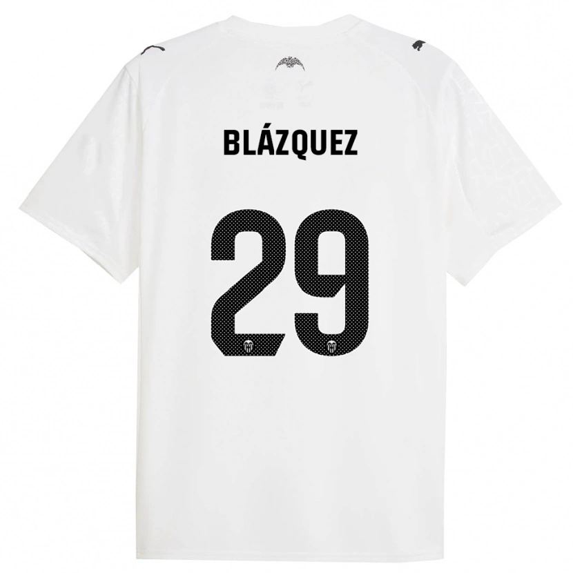 Danxen Bambino Maglia Aimar Blázquez #29 Bianco Nero Kit Gara Home 2025/26 Maglietta