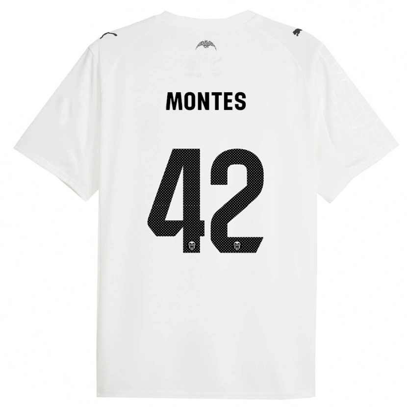 Danxen Bambino Maglia Jan Montes #42 Bianco Nero Kit Gara Home 2025/26 Maglietta