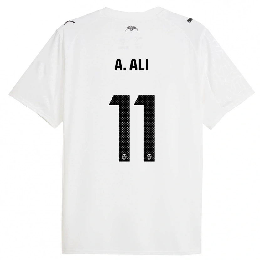 Danxen Bambino Maglia Amirah Ali #11 Bianco Nero Kit Gara Home 2025/26 Maglietta