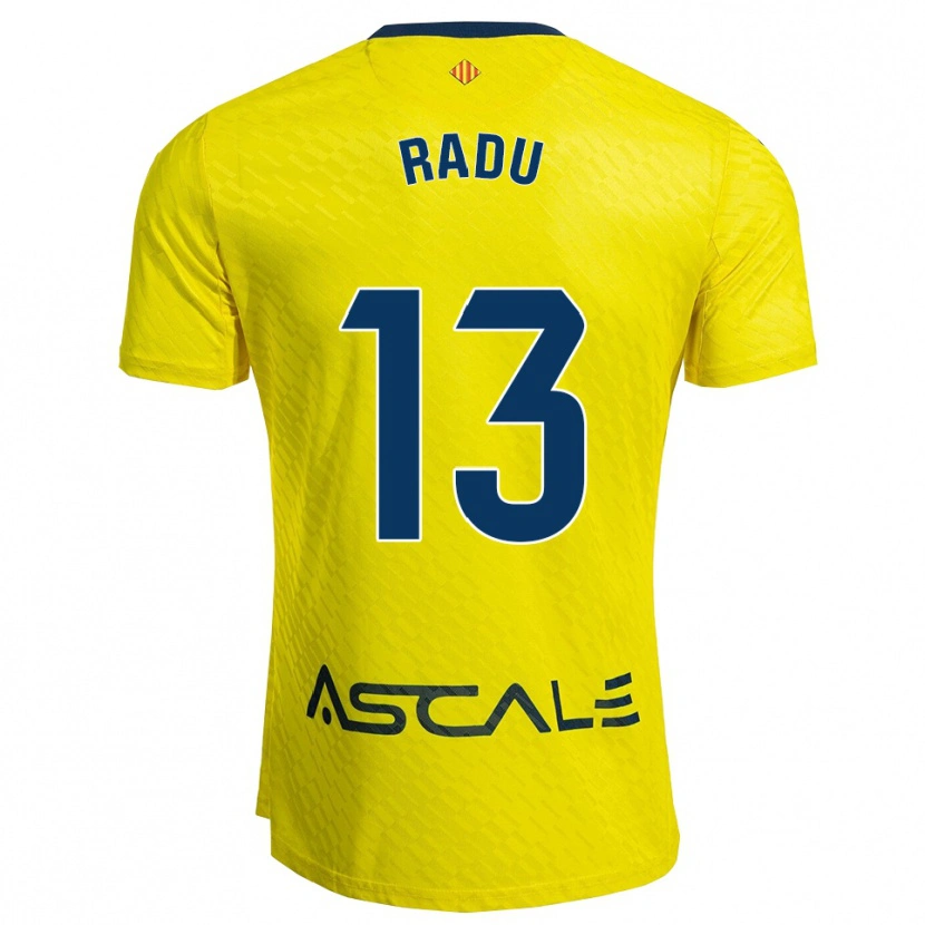 Danxen Bambino Maglia Sasha Radu #13 Giallo Blu Scuro Kit Gara Home 2025/26 Maglietta