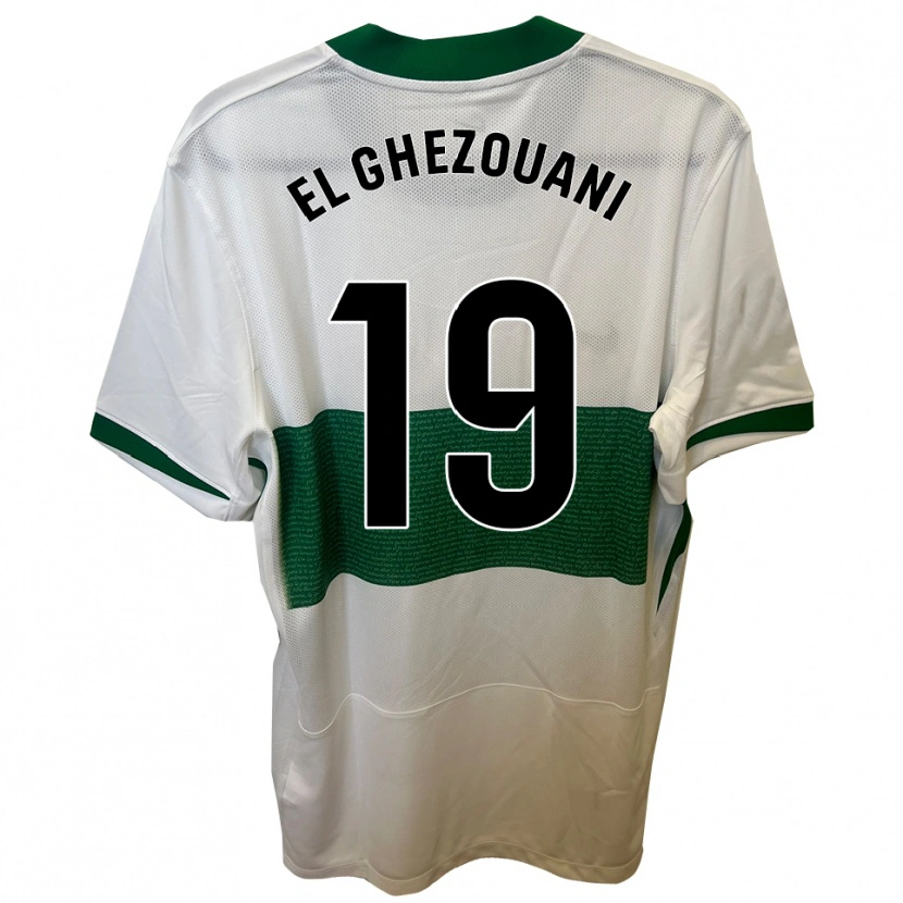 Danxen Bambino Maglia Mourad El Ghezouani #19 Bianco Verde Kit Gara Home 2025/26 Maglietta