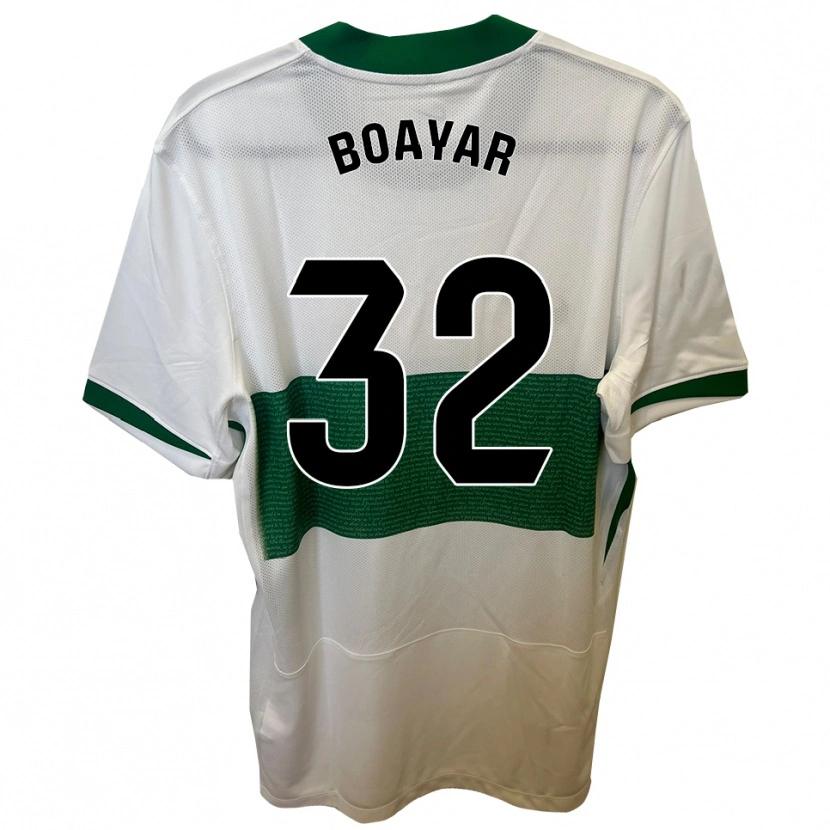 Danxen Bambino Maglia Adam Boayar #32 Bianco Verde Kit Gara Home 2025/26 Maglietta