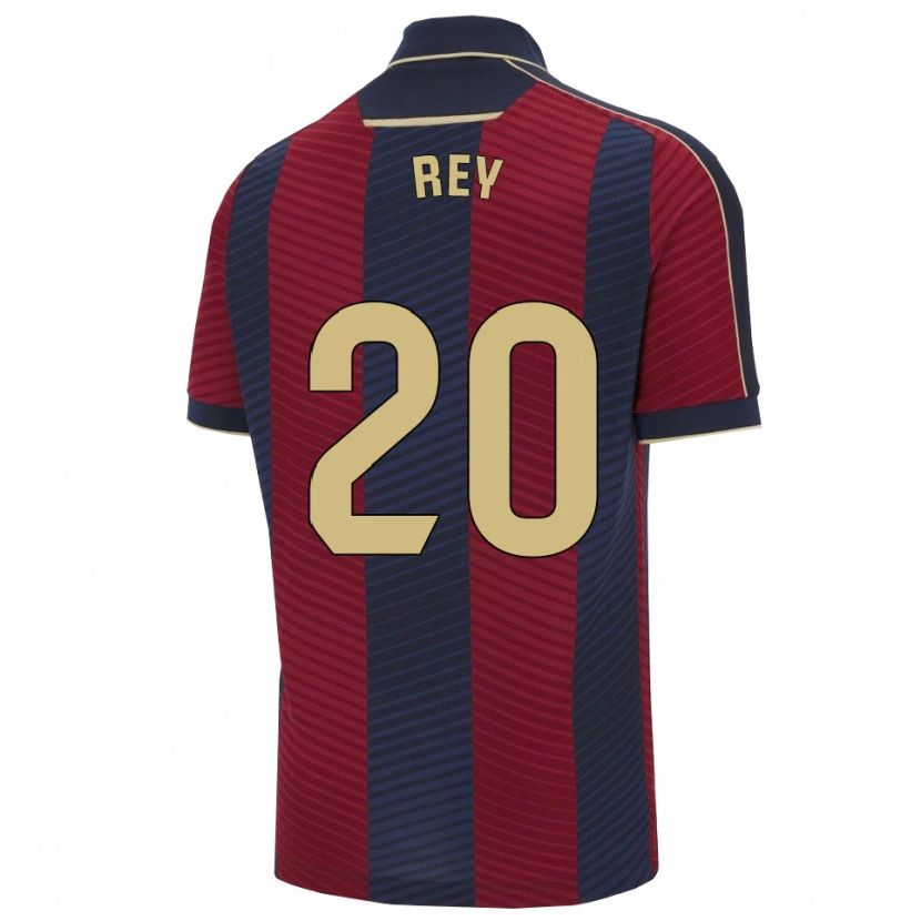 Danxen Bambino Maglia Oriol Rey #20 Rosso Blu Scuro Kit Gara Home 2025/26 Maglietta