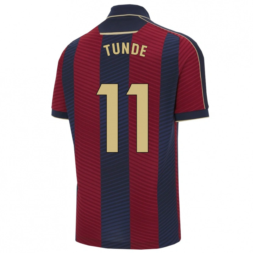 Danxen Bambino Maglia Kareem Tunde #11 Rosso Blu Scuro Kit Gara Home 2025/26 Maglietta
