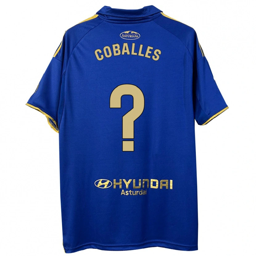 Danxen Bambino Maglia Jaime Coballes #0 Blu Oro Kit Gara Home 2025/26 Maglietta