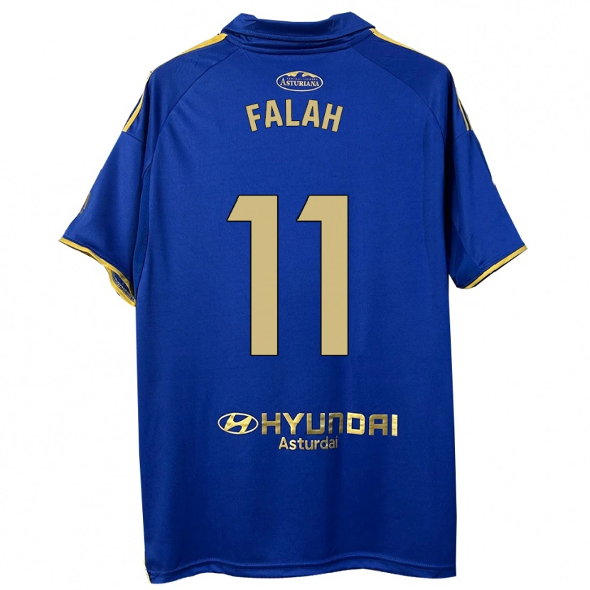 Danxen Bambino Maglia Omar Falah #11 Blu Oro Kit Gara Home 2025/26 Maglietta
