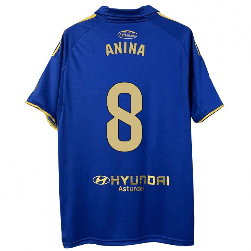 Danxen Bambino Maglia Ana Menéndez García #8 Blu Oro Kit Gara Home 2025/26 Maglietta