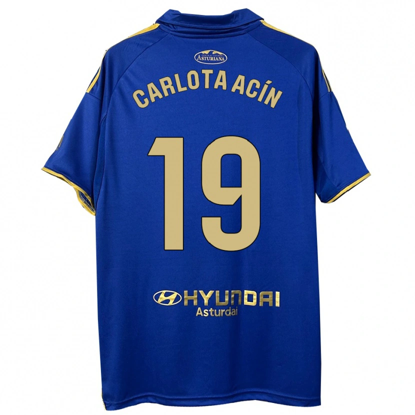 Danxen Bambino Maglia Carlota Acin Casajus #19 Blu Oro Kit Gara Home 2025/26 Maglietta