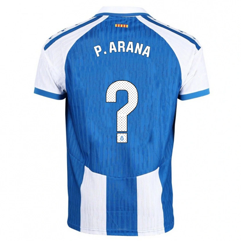 Danxen Bambino Maglia Paula Arana Montes #0 Blu Bianco Kit Gara Home 2025/26 Maglietta