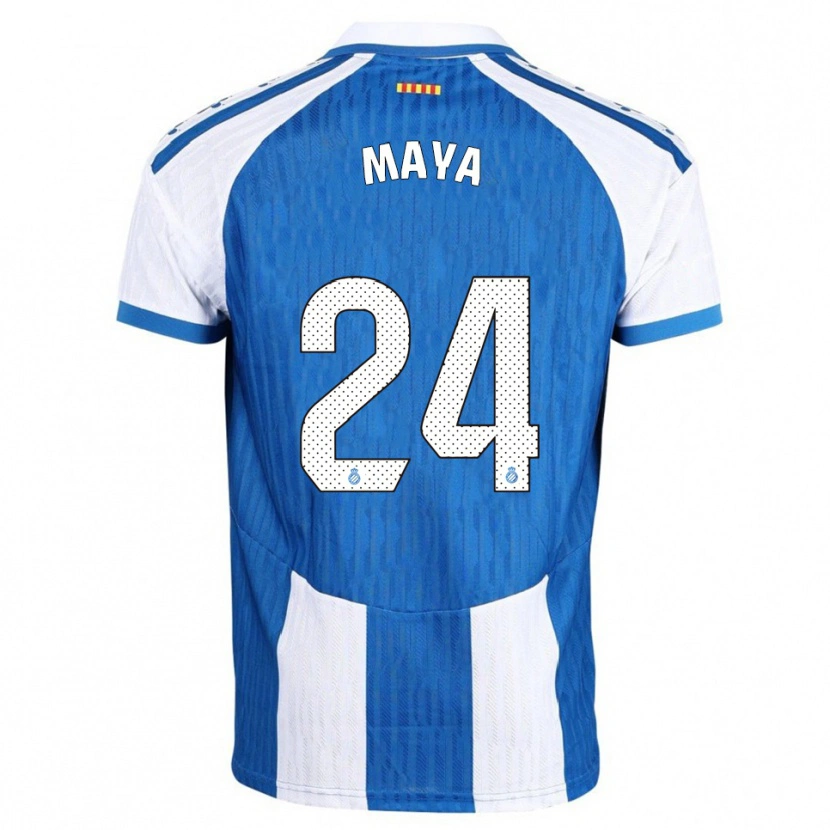 Danxen Bambino Maglia Rubén Maya #24 Blu Bianco Kit Gara Home 2025/26 Maglietta