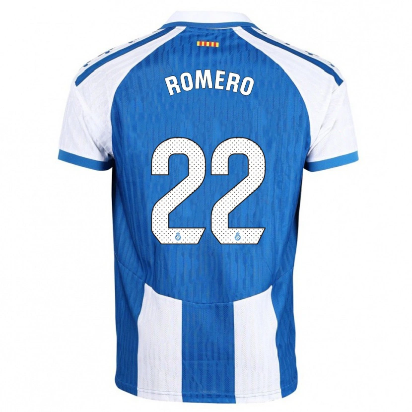 Danxen Bambino Maglia Carlos Romero #22 Blu Bianco Kit Gara Home 2025/26 Maglietta
