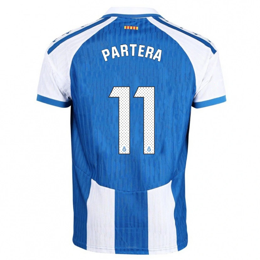 Danxen Bambino Maglia Álex Partera #11 Blu Bianco Kit Gara Home 2025/26 Maglietta