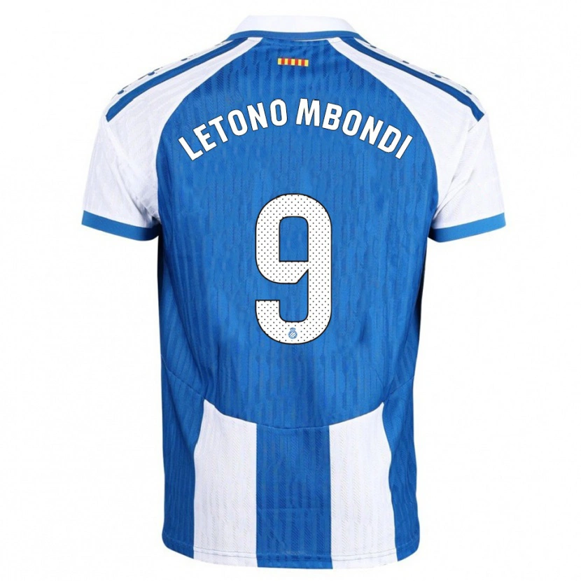 Danxen Bambino Maglia Christ-Emmanuel Letono Mbondi #9 Blu Bianco Kit Gara Home 2025/26 Maglietta