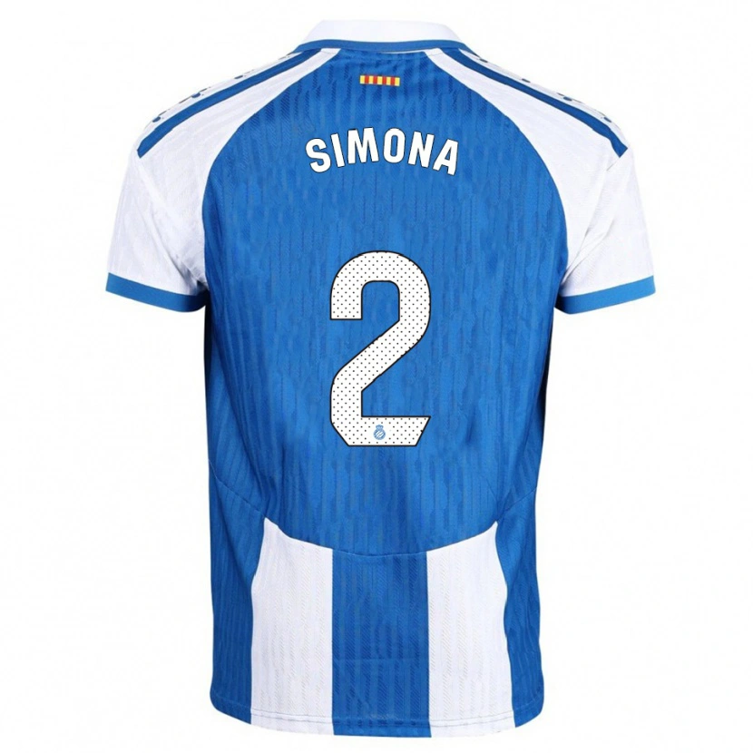 Danxen Bambino Maglia Estefanía Botero Granda #2 Blu Bianco Kit Gara Home 2025/26 Maglietta