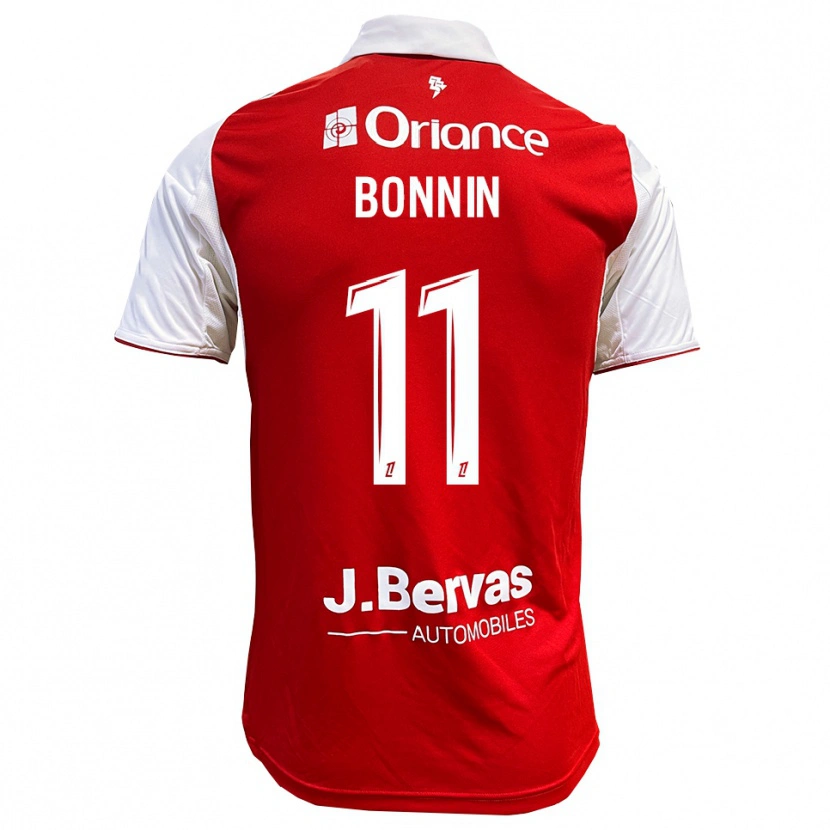 Danxen Bambino Maglia Lilian Bonnin #11 Rosso Bianco Kit Gara Home 2025/26 Maglietta