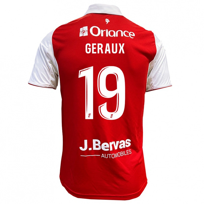 Danxen Bambino Maglia Noan Geraux #19 Rosso Bianco Kit Gara Home 2025/26 Maglietta