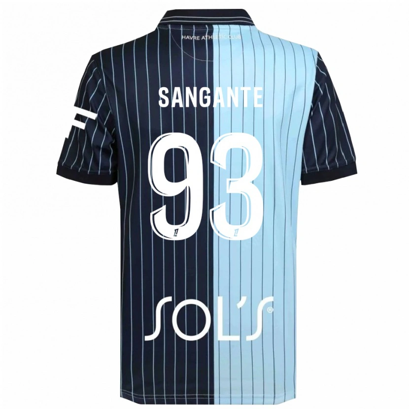 Danxen Bambino Maglia Arouna Sangante #93 Blu Scuro Azzurro Kit Gara Home 2025/26 Maglietta