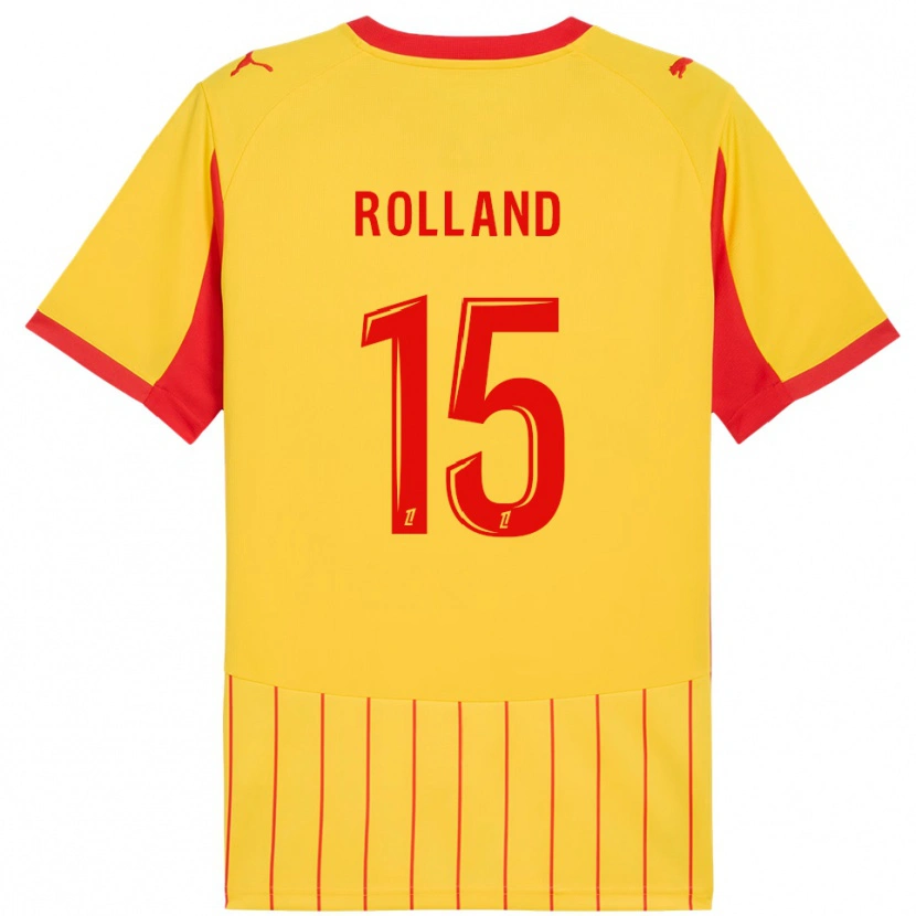 Danxen Bambino Maglia Paul Rolland #15 Giallo Rosso Kit Gara Home 2025/26 Maglietta