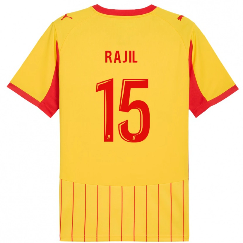 Danxen Bambino Maglia Jibril Rajil #15 Giallo Rosso Kit Gara Home 2025/26 Maglietta