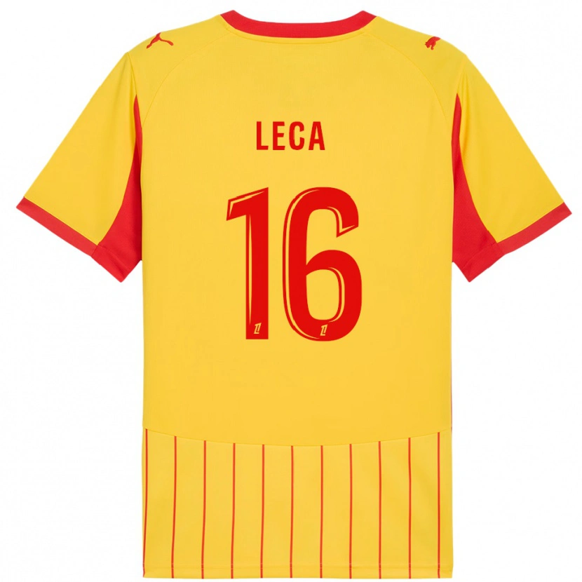 Danxen Bambino Maglia Jean-Louis Leca #16 Giallo Rosso Kit Gara Home 2025/26 Maglietta