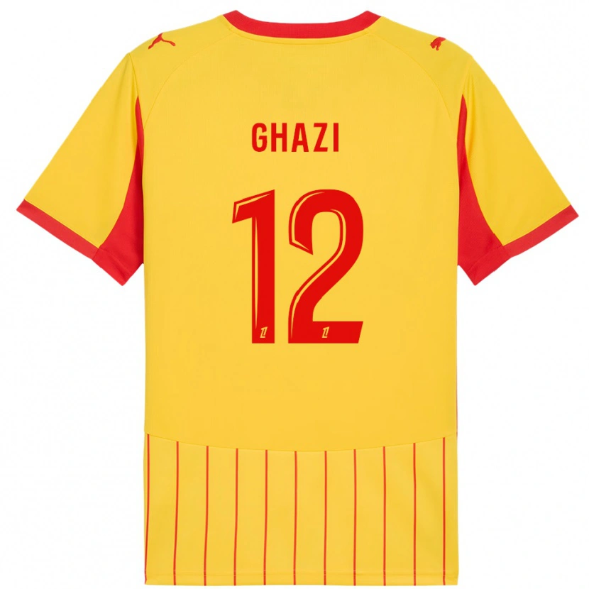 Danxen Bambino Maglia Ali Ghazi #12 Giallo Rosso Kit Gara Home 2025/26 Maglietta