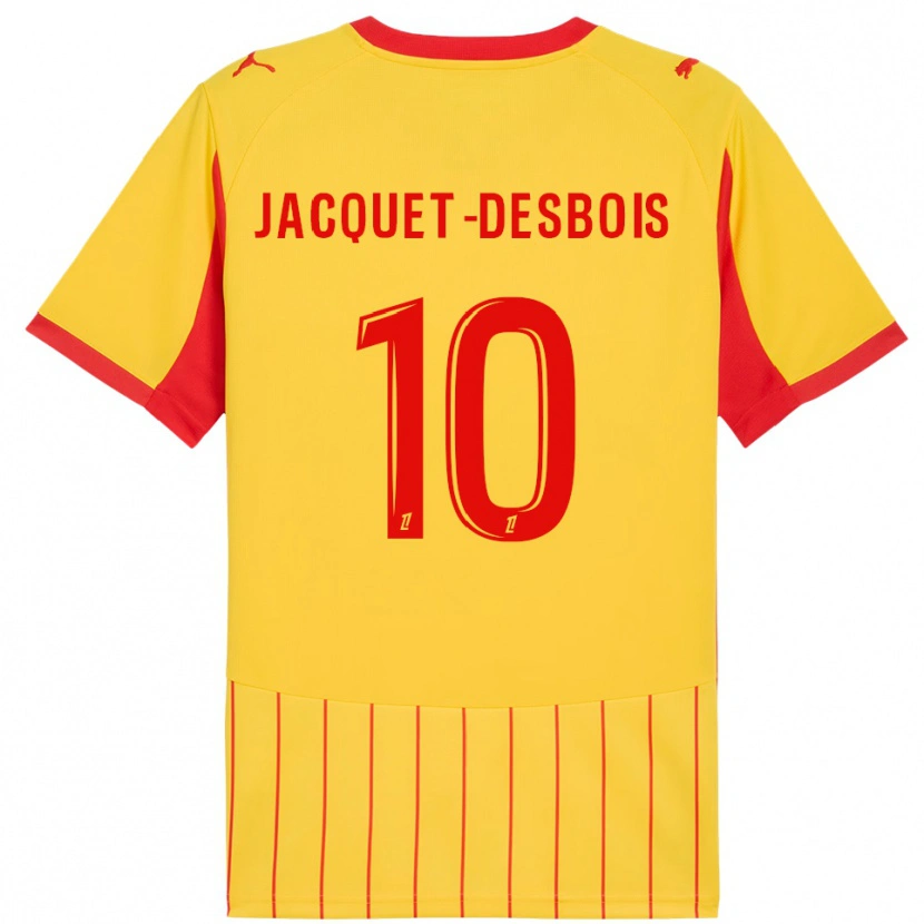 Danxen Bambino Maglia Tairik Jacquet-Desbois #10 Giallo Rosso Kit Gara Home 2025/26 Maglietta
