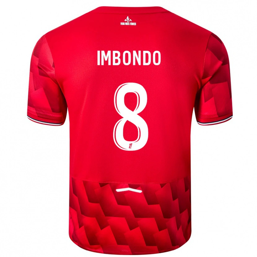 Danxen Bambino Maglia Ramses Imbondo #8 Rosso Bianco Kit Gara Home 2025/26 Maglietta