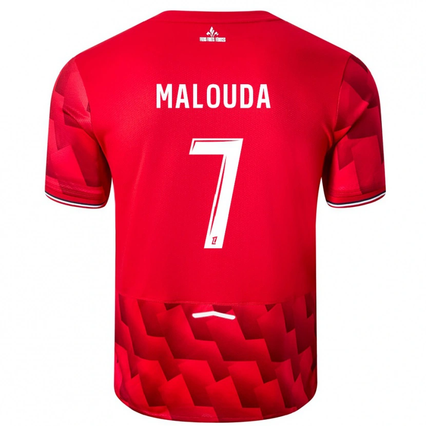 Danxen Bambino Maglia Aaron Malouda #7 Rosso Bianco Kit Gara Home 2025/26 Maglietta