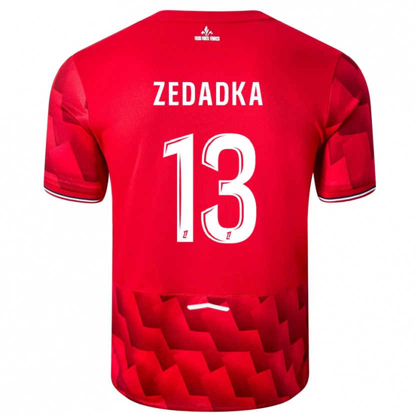 Danxen Bambino Maglia Akim Zedadka #13 Rosso Bianco Kit Gara Home 2025/26 Maglietta
