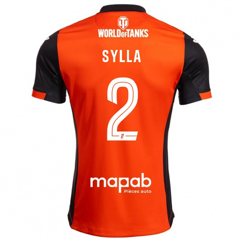 Danxen Bambino Maglia Dembo Sylla #2 Nero Arancione Kit Gara Home 2025/26 Maglietta