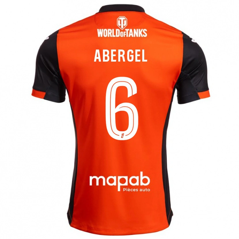 Danxen Bambino Maglia Laurent Abergel #6 Nero Arancione Kit Gara Home 2025/26 Maglietta