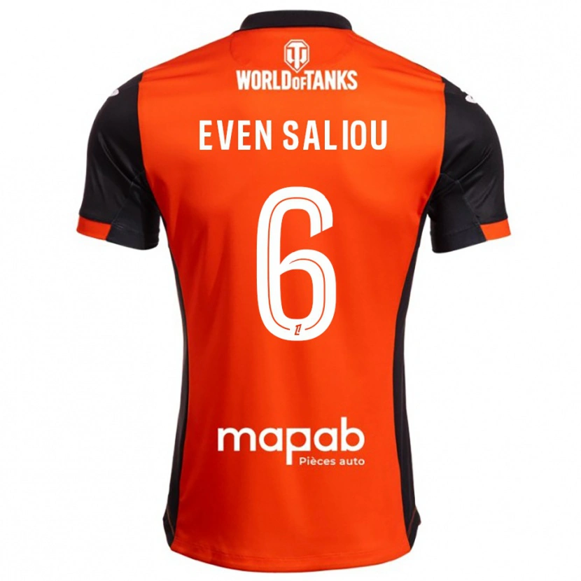 Danxen Bambino Maglia Emy Even Saliou #6 Nero Arancione Kit Gara Home 2025/26 Maglietta