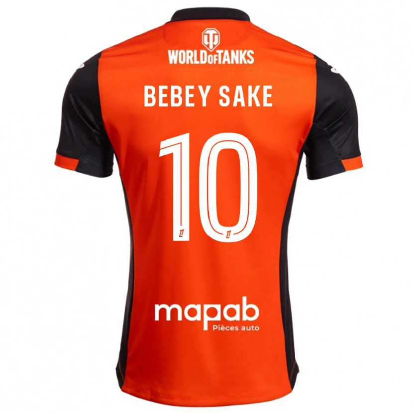 Danxen Bambino Maglia Mattéo Bebey Sake #10 Nero Arancione Kit Gara Home 2025/26 Maglietta
