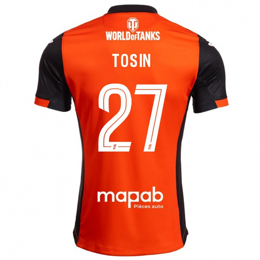 Danxen Bambino Maglia Aiyegun Tosin #27 Nero Arancione Kit Gara Home 2025/26 Maglietta
