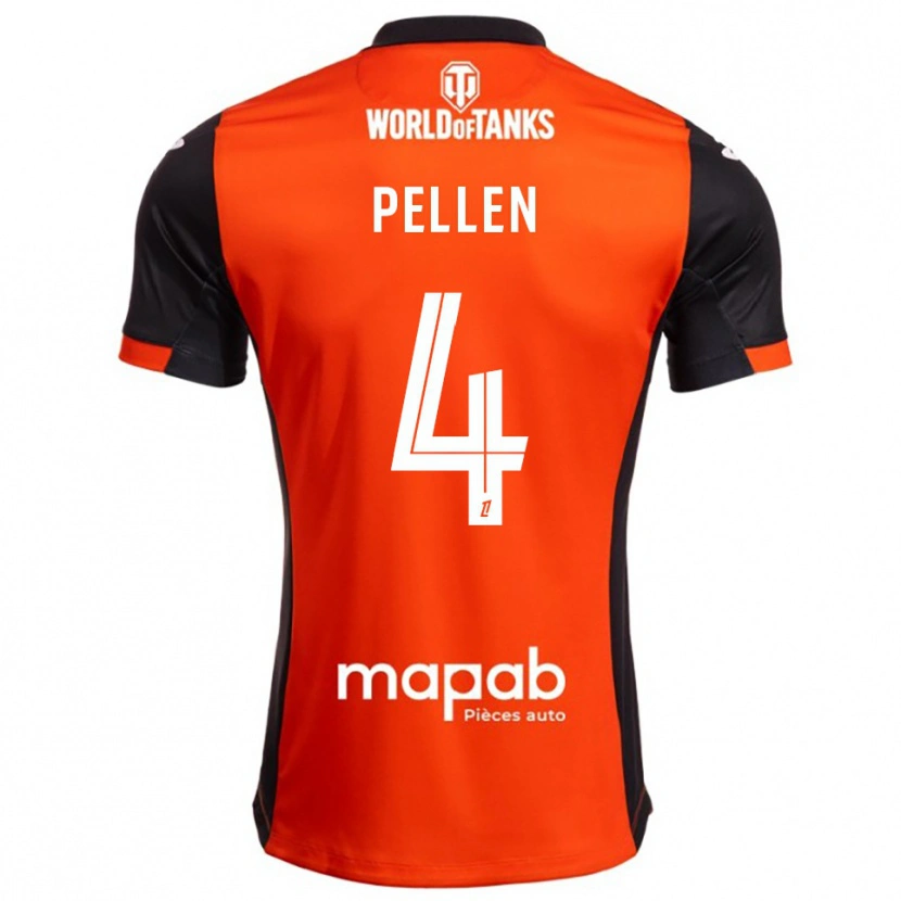Danxen Bambino Maglia Louise Pellen #4 Nero Arancione Kit Gara Home 2025/26 Maglietta