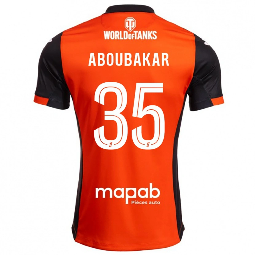 Danxen Bambino Maglia Siddick Aboubakar #35 Nero Arancione Kit Gara Home 2025/26 Maglietta