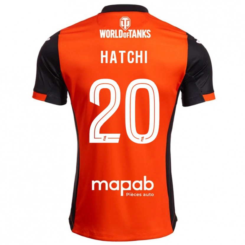Danxen Bambino Maglia Jérémy Hatchi #20 Nero Arancione Kit Gara Home 2025/26 Maglietta