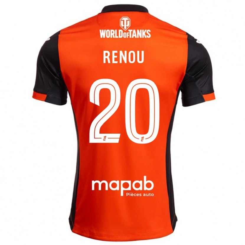 Danxen Bambino Maglia Camille Renou #20 Nero Arancione Kit Gara Home 2025/26 Maglietta