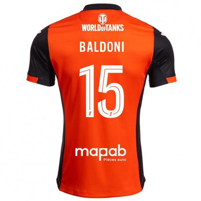 Danxen Bambino Maglia Sohan Baldoni #15 Nero Arancione Kit Gara Home 2025/26 Maglietta