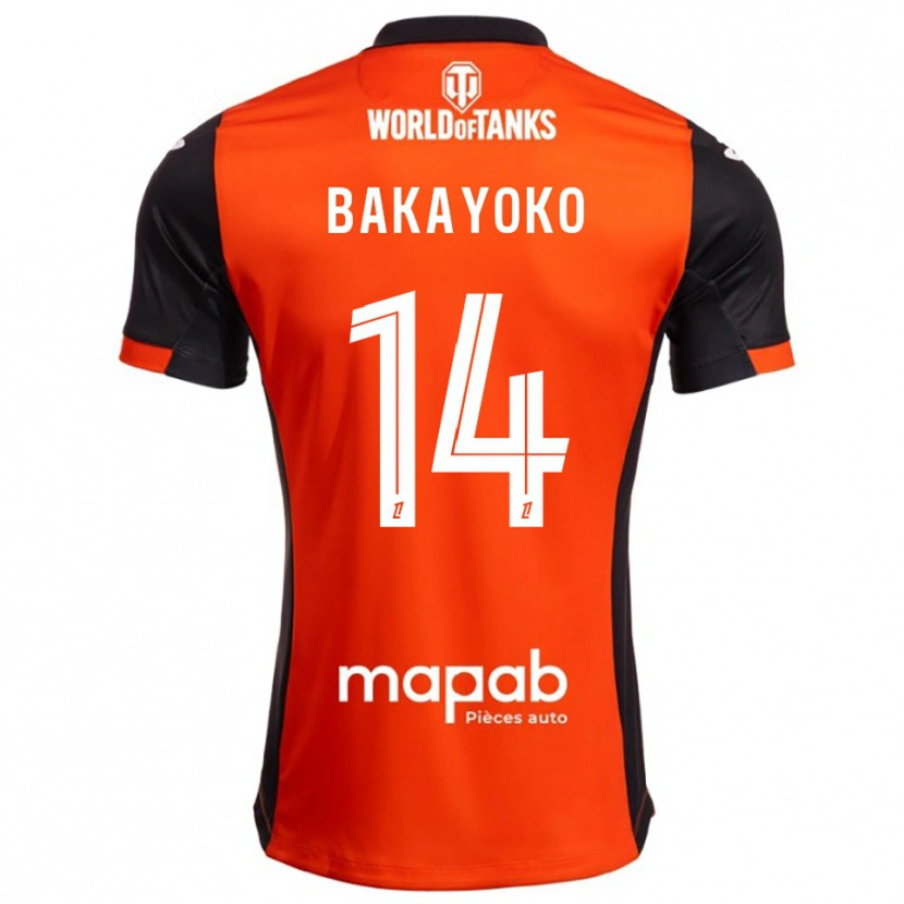 Danxen Bambino Maglia Tiemoué Bakayoko #14 Nero Arancione Kit Gara Home 2025/26 Maglietta