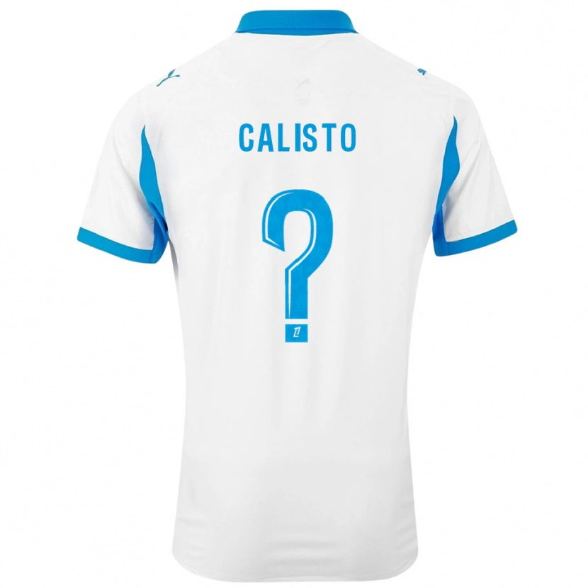 Danxen Bambino Maglia Gianni Calisto #0 Bianco Azzurro Kit Gara Home 2025/26 Maglietta