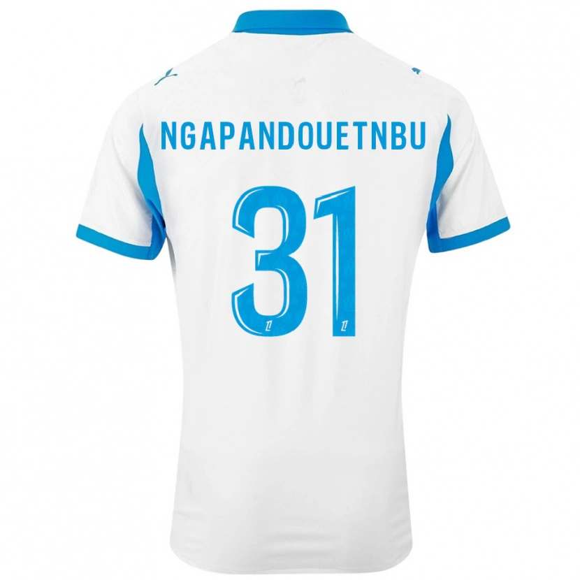 Danxen Bambino Maglia Simon Ngapandouetnbu #31 Bianco Azzurro Kit Gara Home 2025/26 Maglietta
